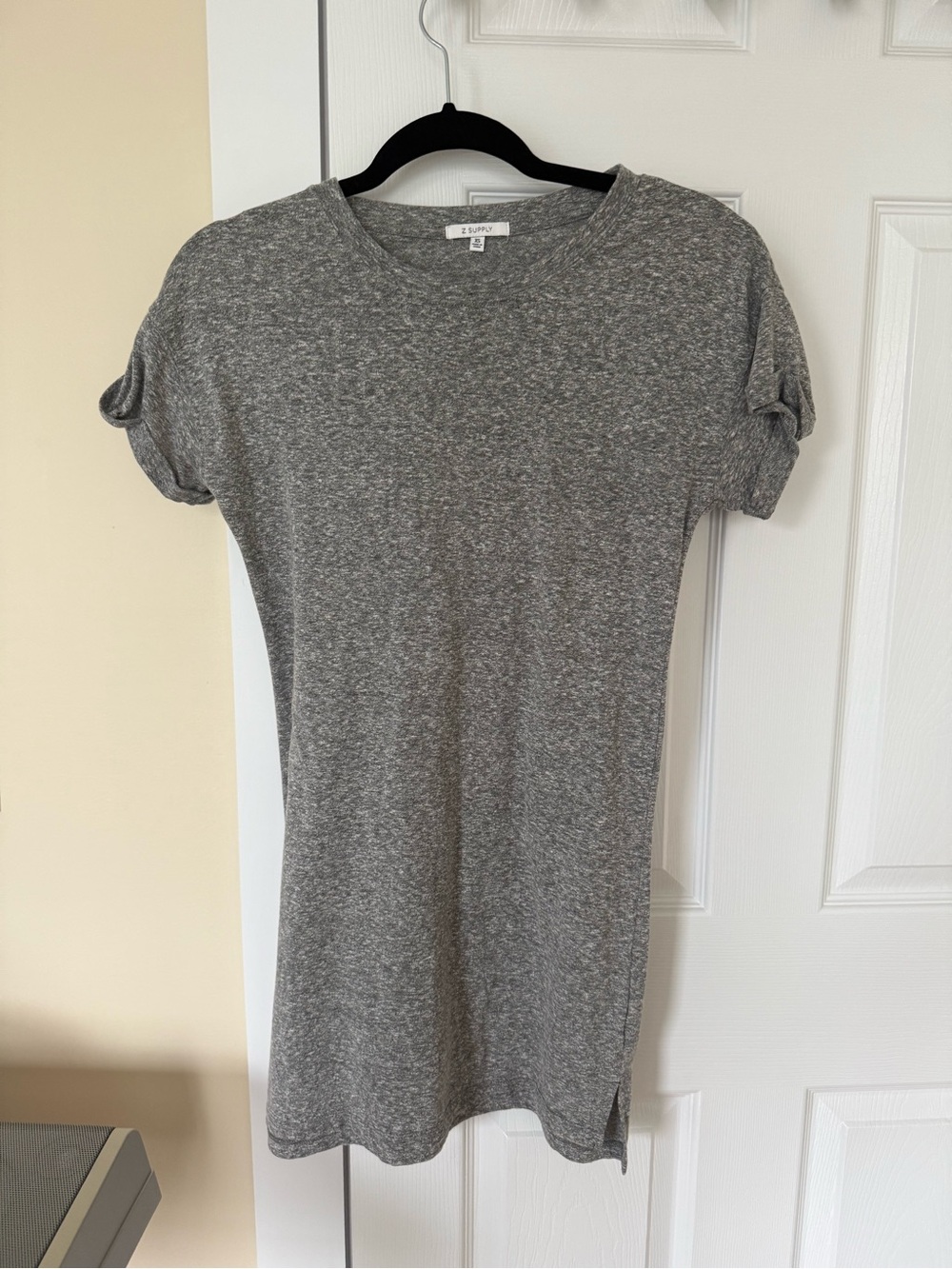 Z Supply Grey Marled Crew Neck Tee Dress